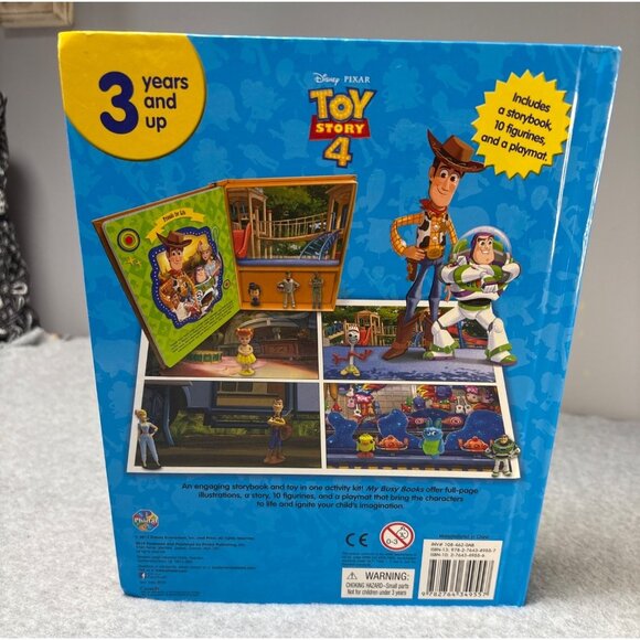 Disney Pixar Toy Story 4 My Busy Books Set with 9 Figurines Storybook & Playmat - Picture 2 of 13